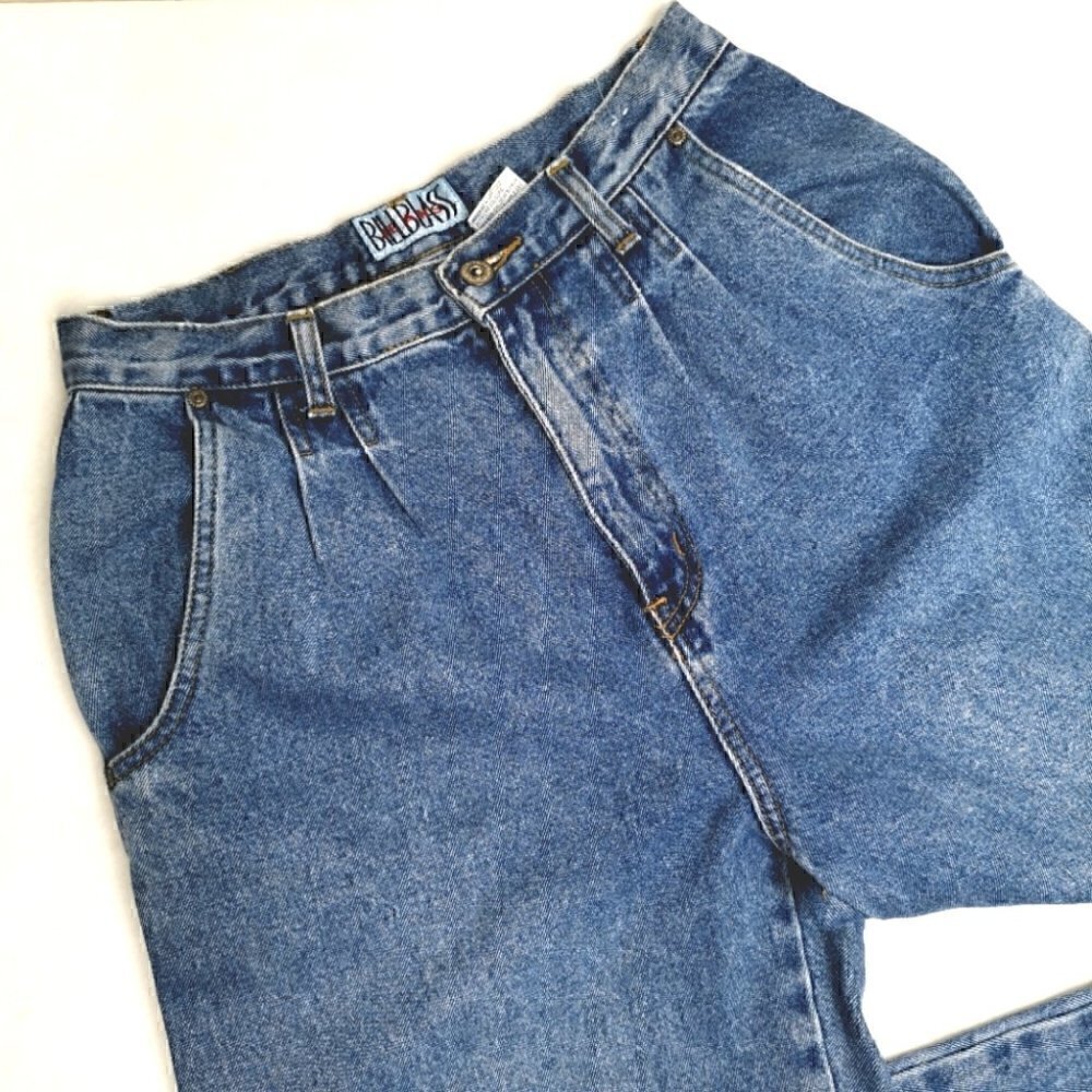 Bill Blass Vintage EUC Trendy High Rise Mom Pants Jeans Cotton Big Pockets - Picture 2 of 12